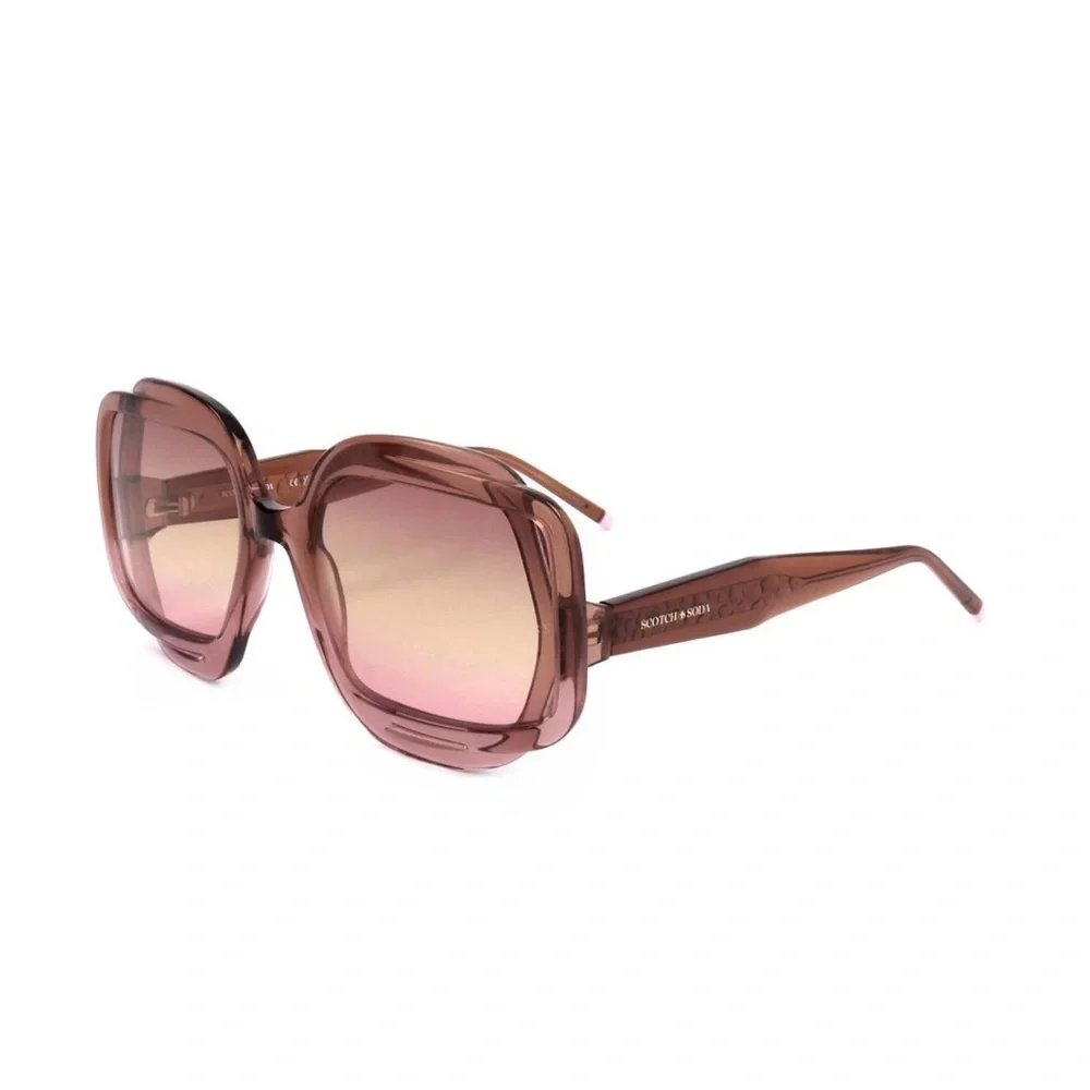 New Scotch & Soda Marina Sunglasses Gloss Berry Gradient/Brown  - MSRP $205 - Picture 3 of 4